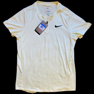 New Court Dri-FIT Advantage Tennis Half Zip Short Sleeve Top, Medium, 19" Chest